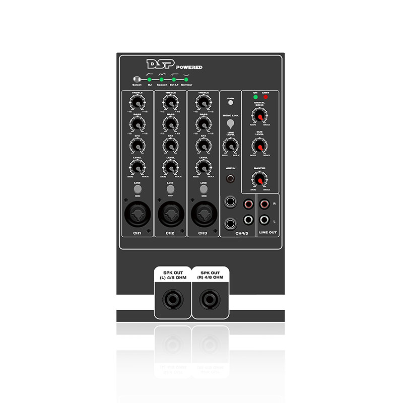 PL82DSP: 5 Channel with Bluetooth and TWS Inside 2.1CH Linear Array Speaker ADAU1701 Based DSP Functional Module