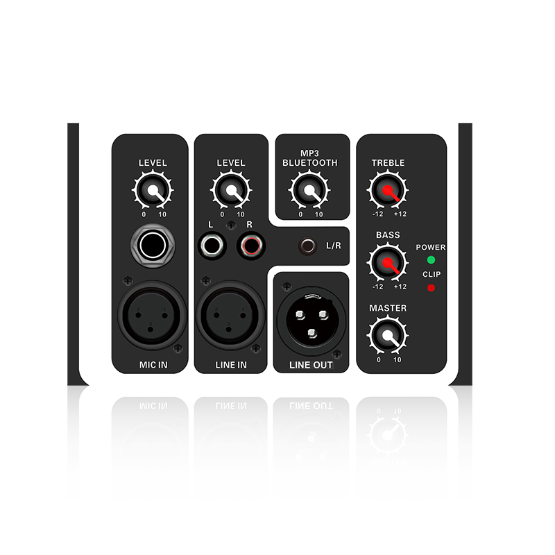 PL15: Single Mic and Line Input Mix Output Horizontal Analog Functinal Module for Class AB Amplifier