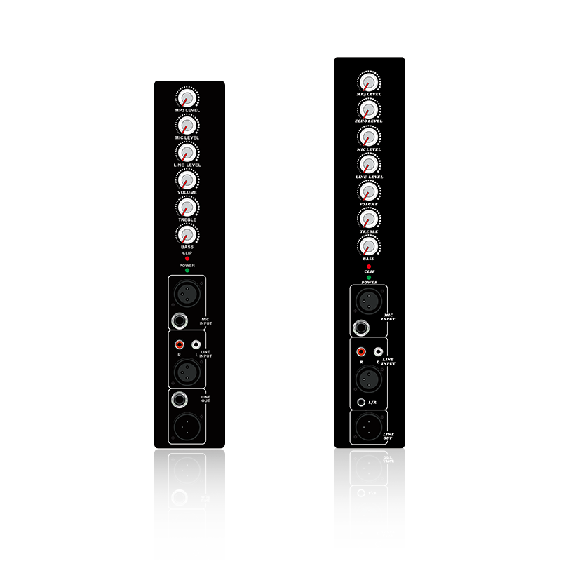 PL2/PL2E: Single Mic Channel Single Line Channel input and Limit Protection Vertical Analog Functinal module
