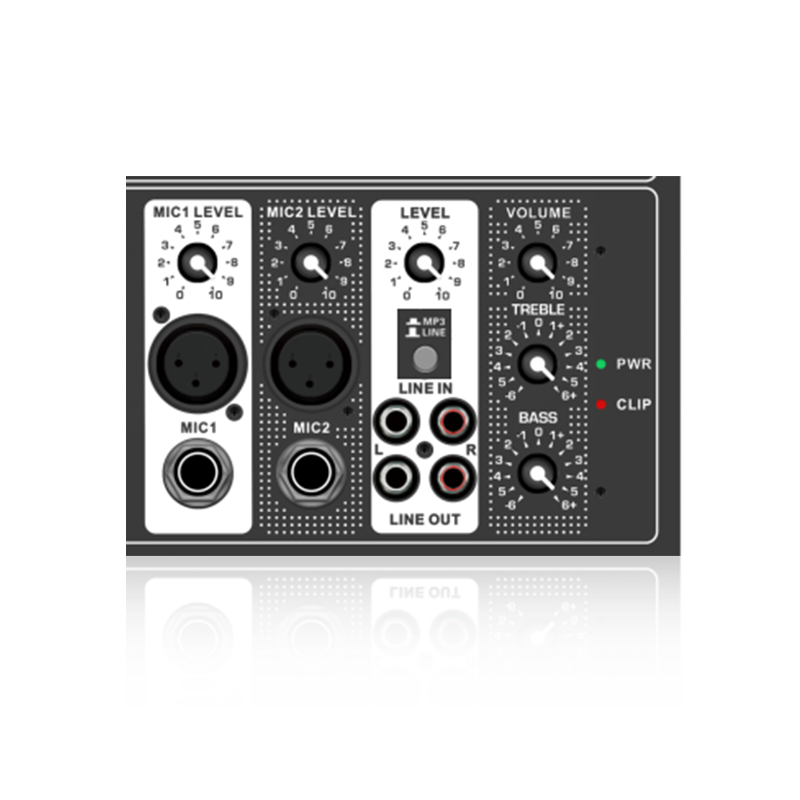 PL4: Two Mic Input and Single Line Channnel Input Horizontal Analog Functinal Module for Class AB Amplifier