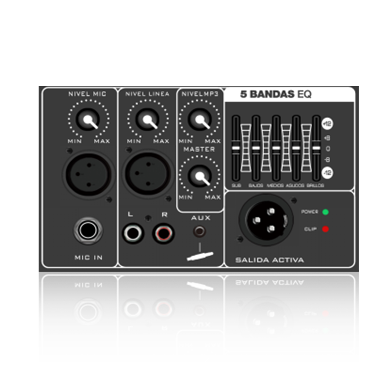 PL79: Balanced Output with 5-band Graphic Equalizer Horizontal Analog Functinal Module for Class AB Amplifier