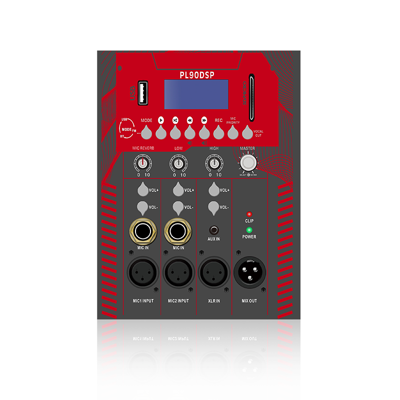 PL90: 2 Channel Mic Input with Mic Reverb Control Electrical Frequency Division Functinal Module