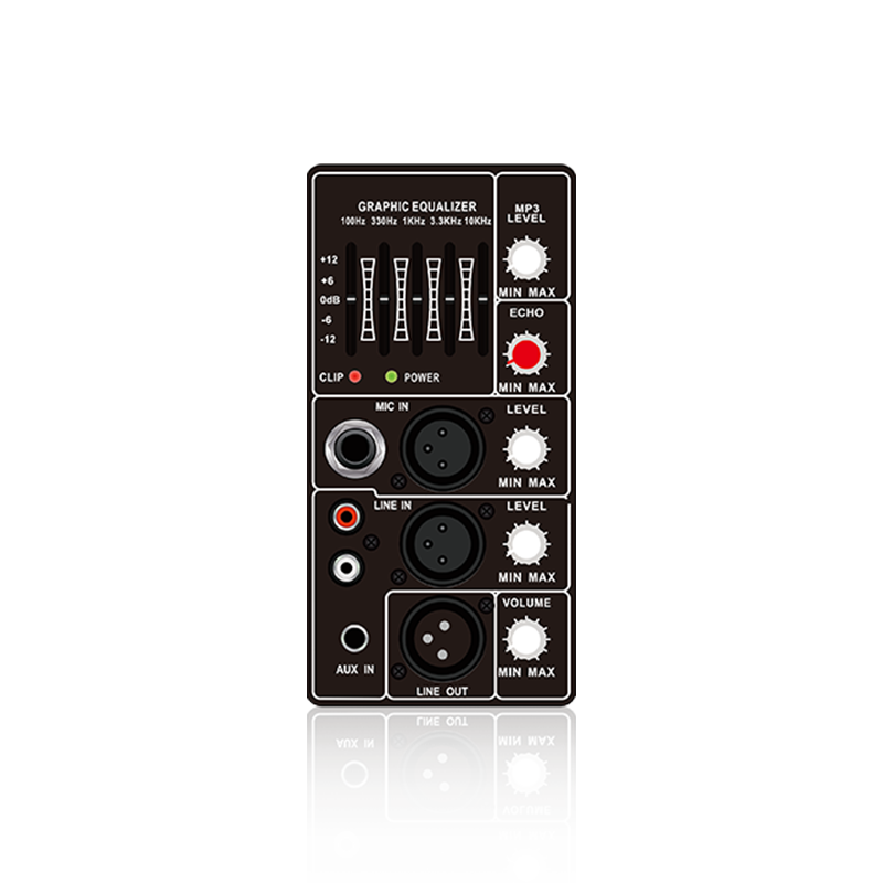 PL66: Single Mic Channel Input and Mic Echo Control Vertical Analog Functinal Module