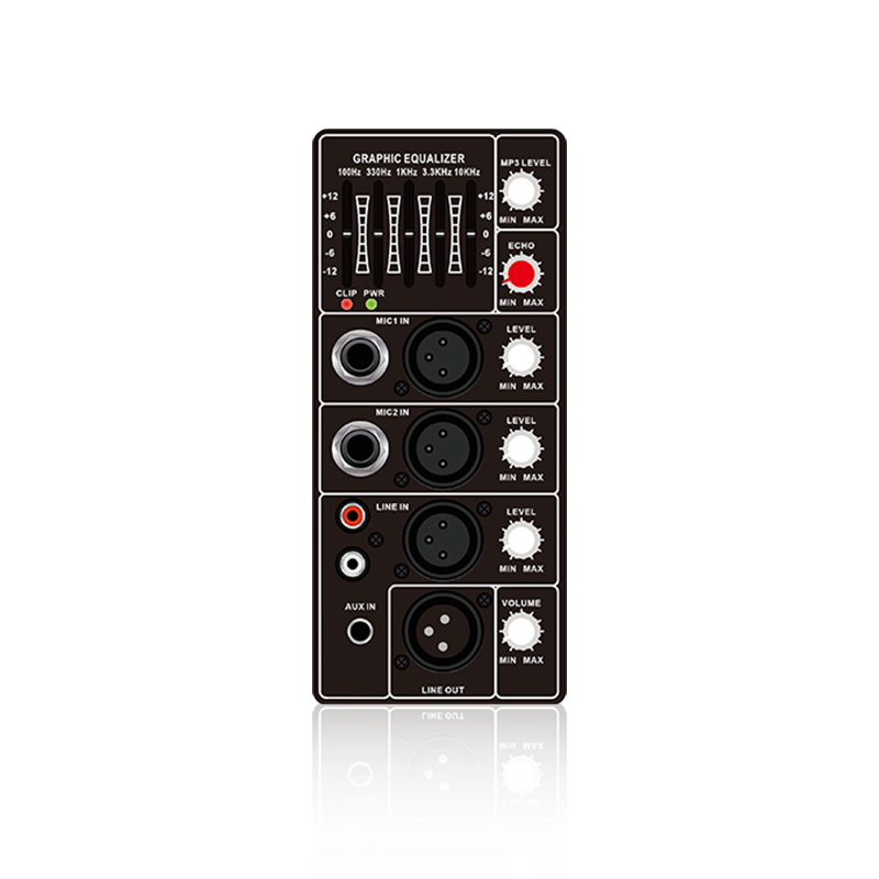 PL70: 2 Mic Channel Input and  Single Line Channel Vertical Analog Functinal Module