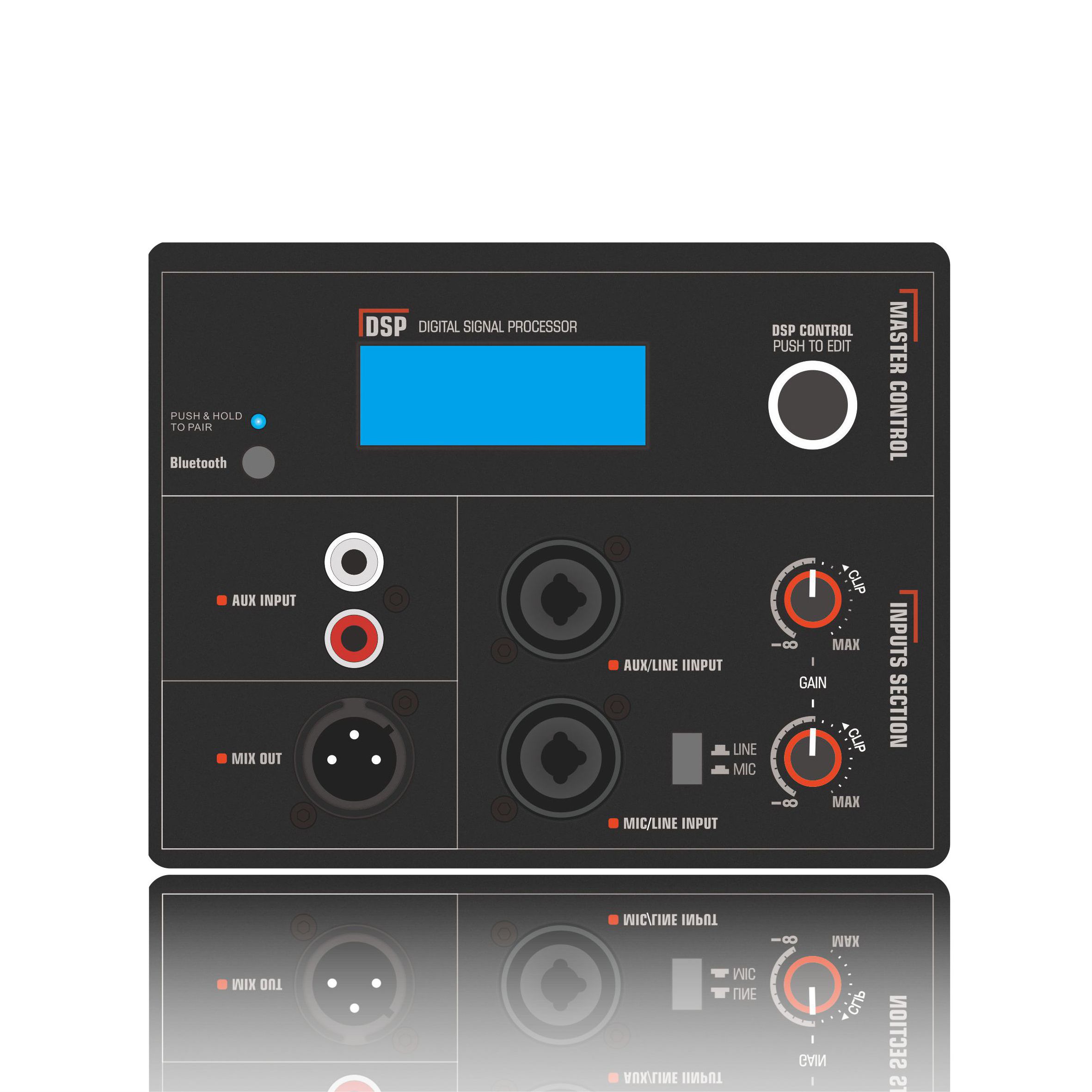 DSP1901: Stereo RCA Input with Single-knob DSP Control ADAU1701 Based DSP Functional Module