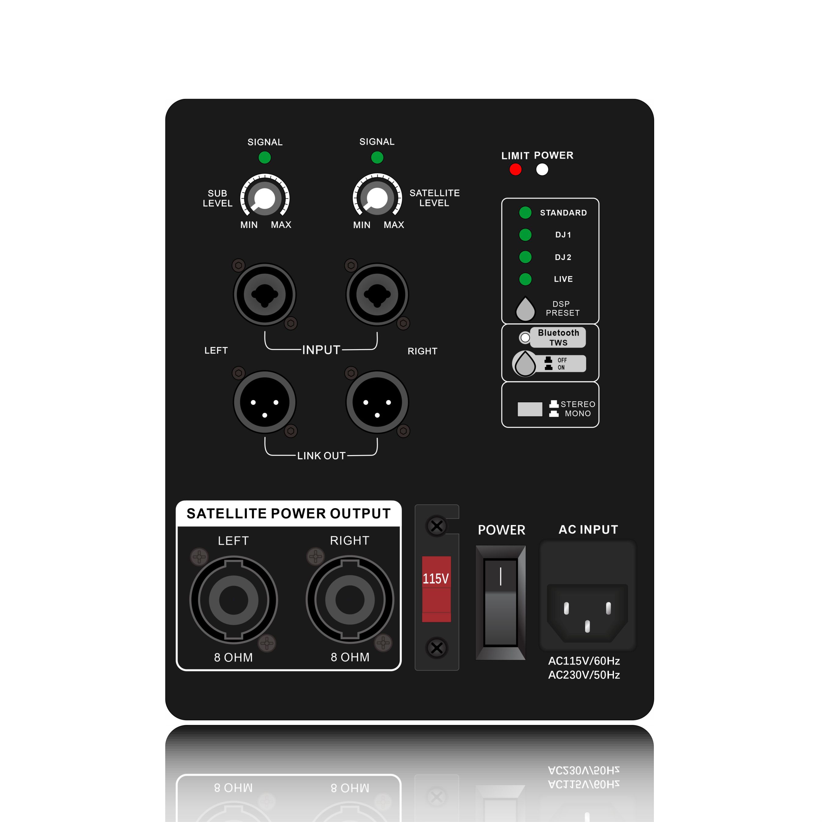 DSP1903: 4 Customized Preset EQ Modes 2.1CH Linear Array Speaker ADAU1701 Based DSP Functional Module