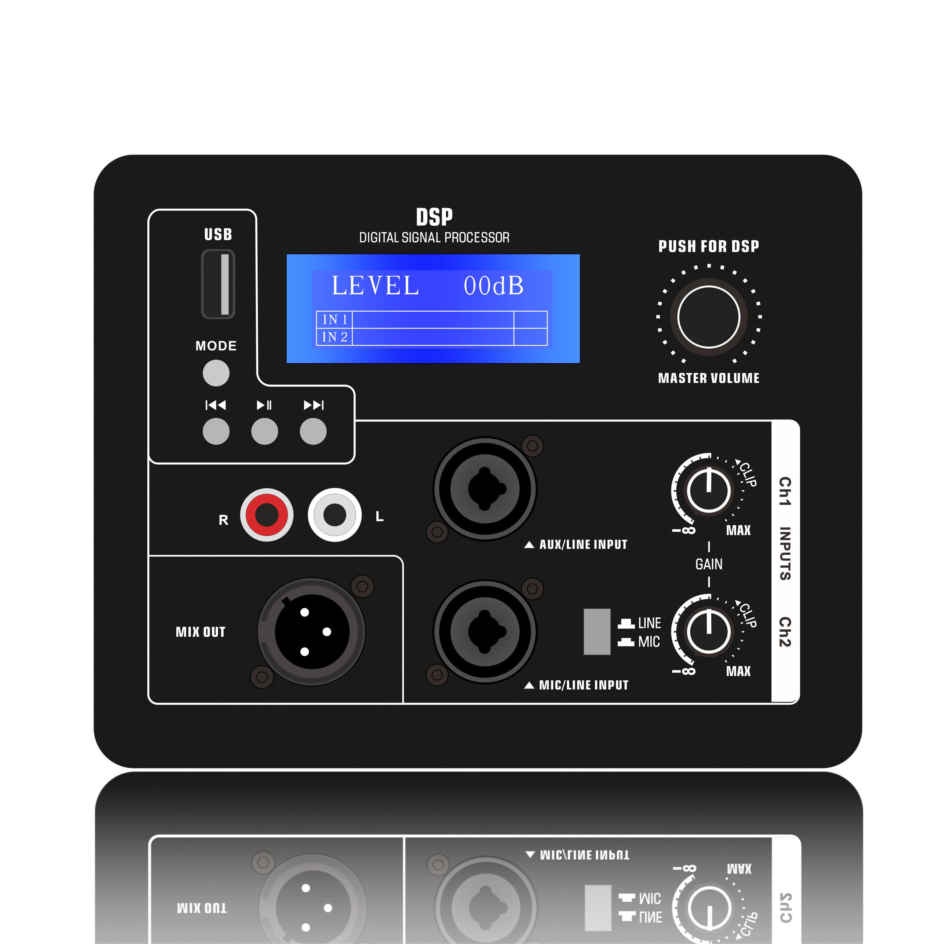 DSP1906: U Disk MP3 Player and Integrated LCD DSP Control ADAU1701 Based DSP Functional Module