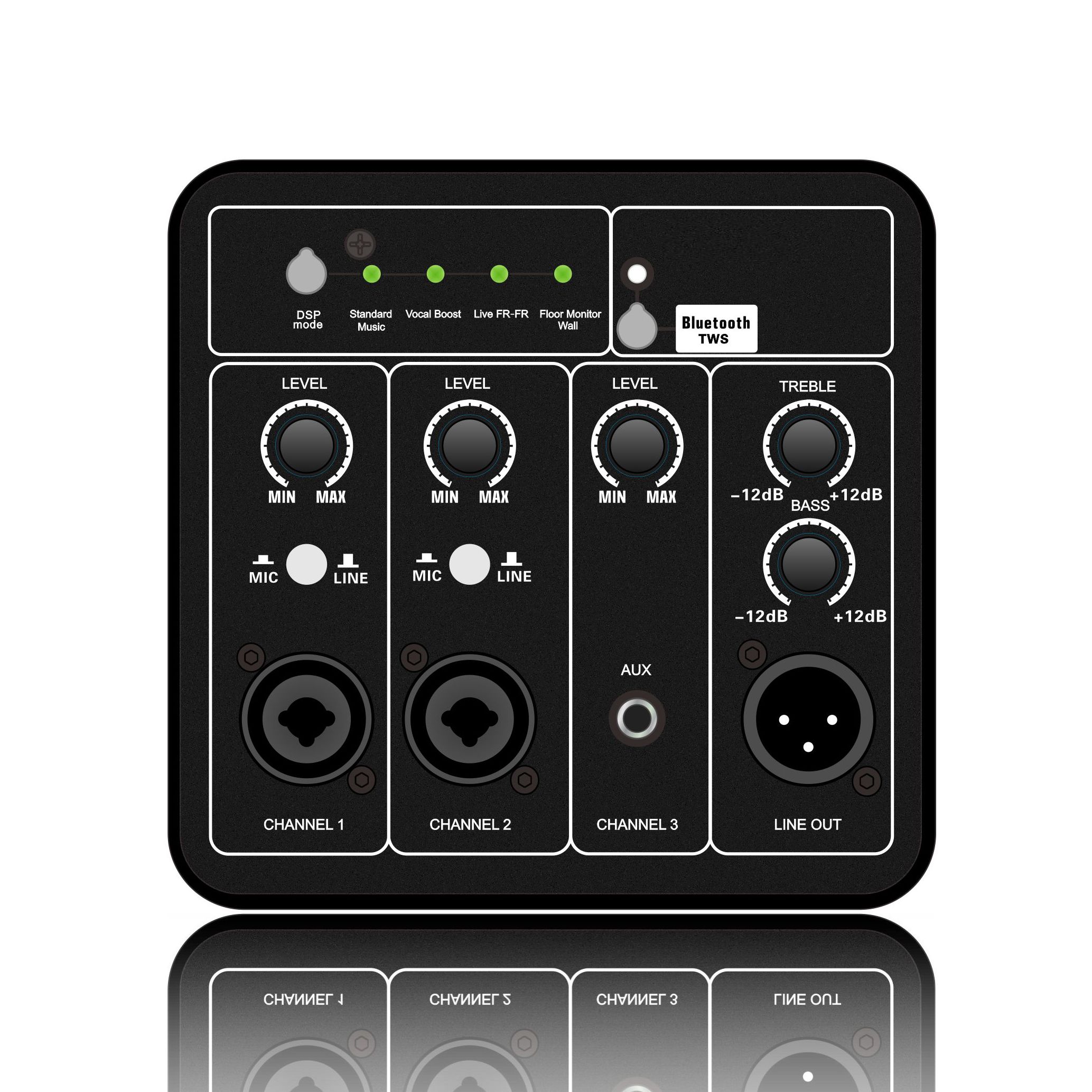 DSP1907: Bluetooth and TWS Inside Multi Channel Input ADAU1701 Based DSP Functional Module