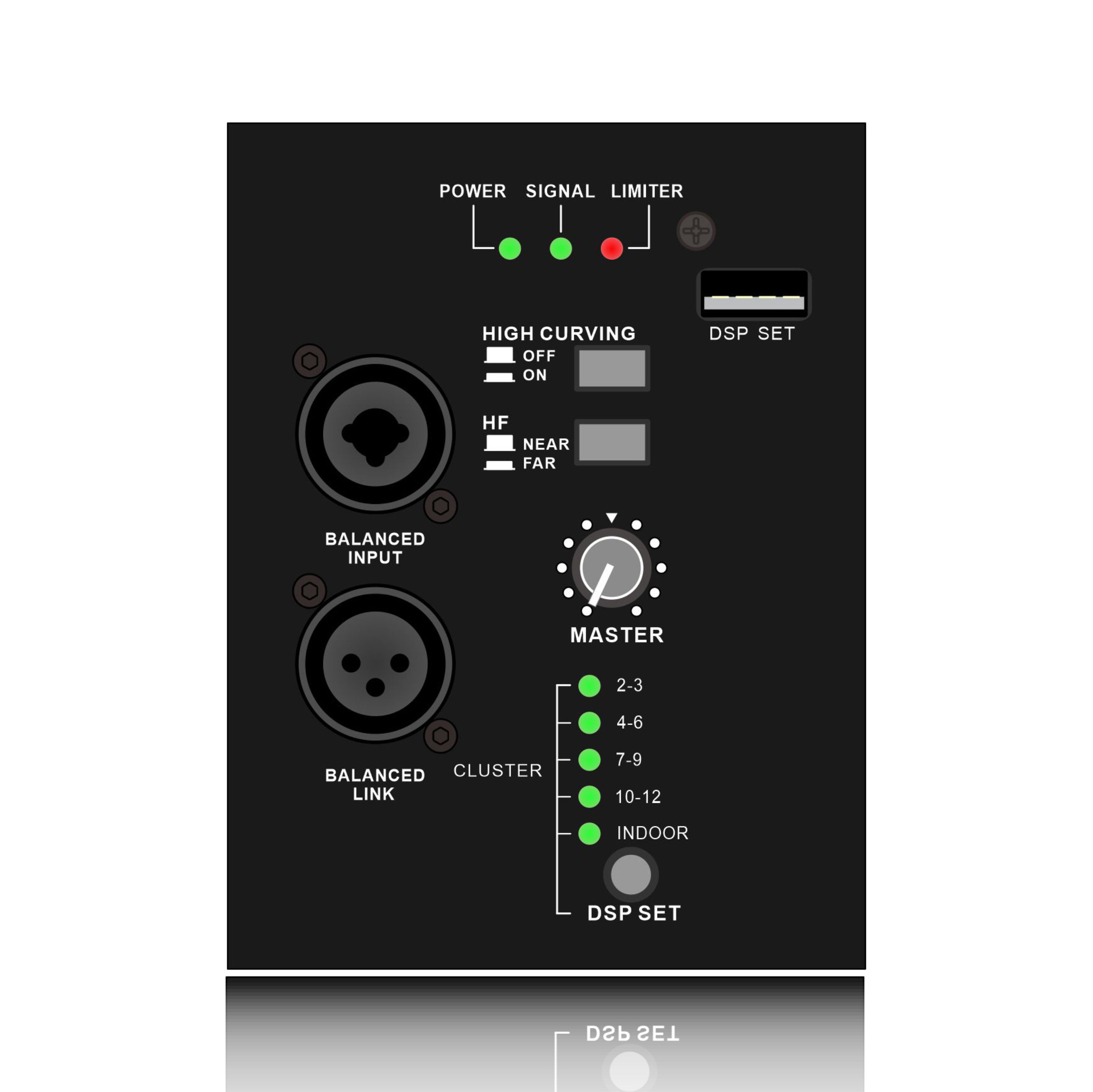 HLD10-A: Multi DSP Rreset mode Compact Professional line array system DSP functional Module