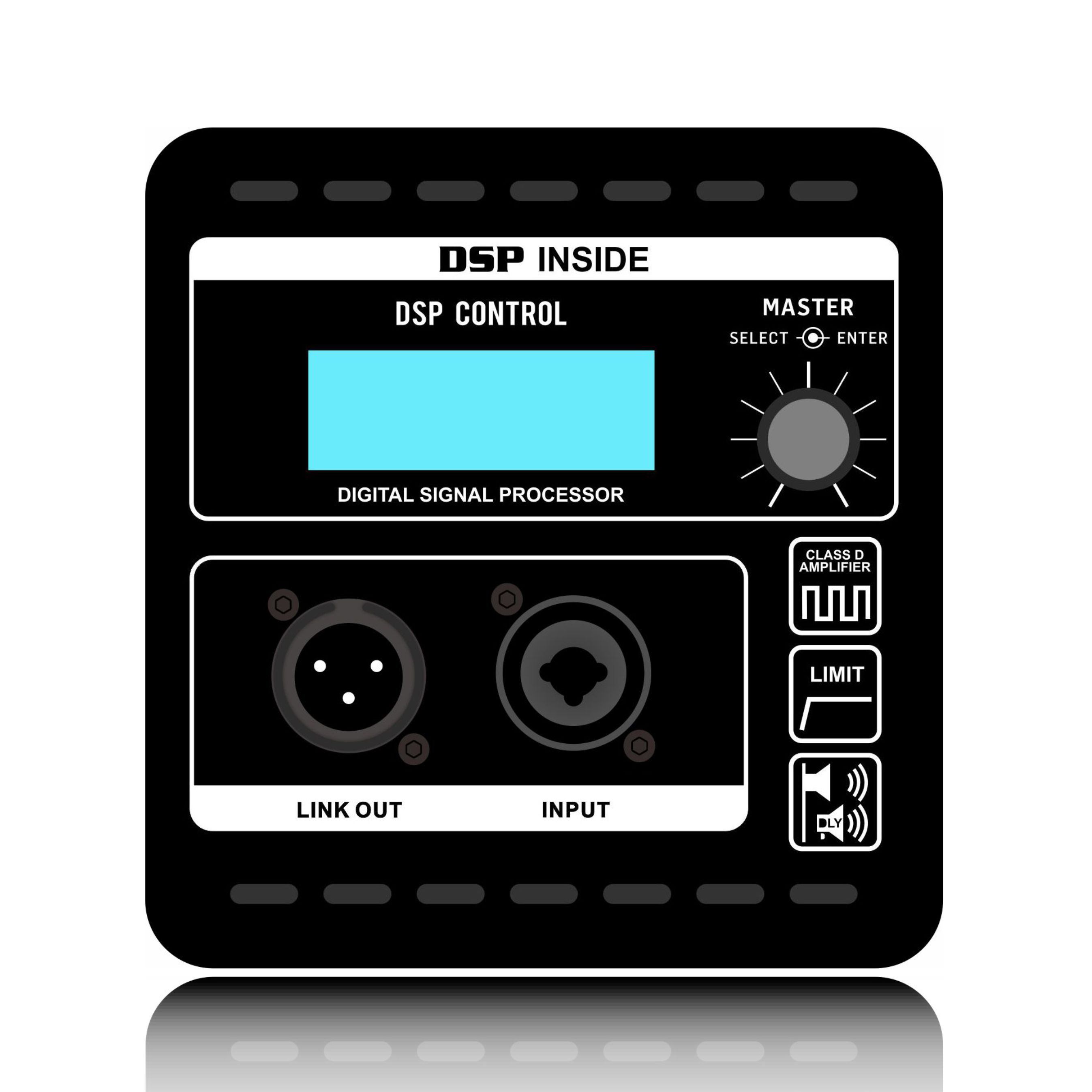 QMC800X:Single-knob DSP control with LCD screen Professional line array system DSP Module