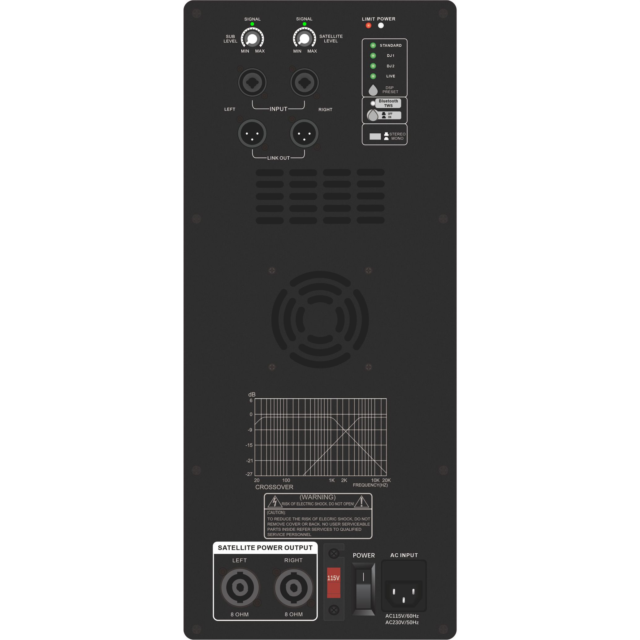 DSP1903SUB Series  Powered Subwoofer 1.1 / 2.1 / 2.2  Channel System