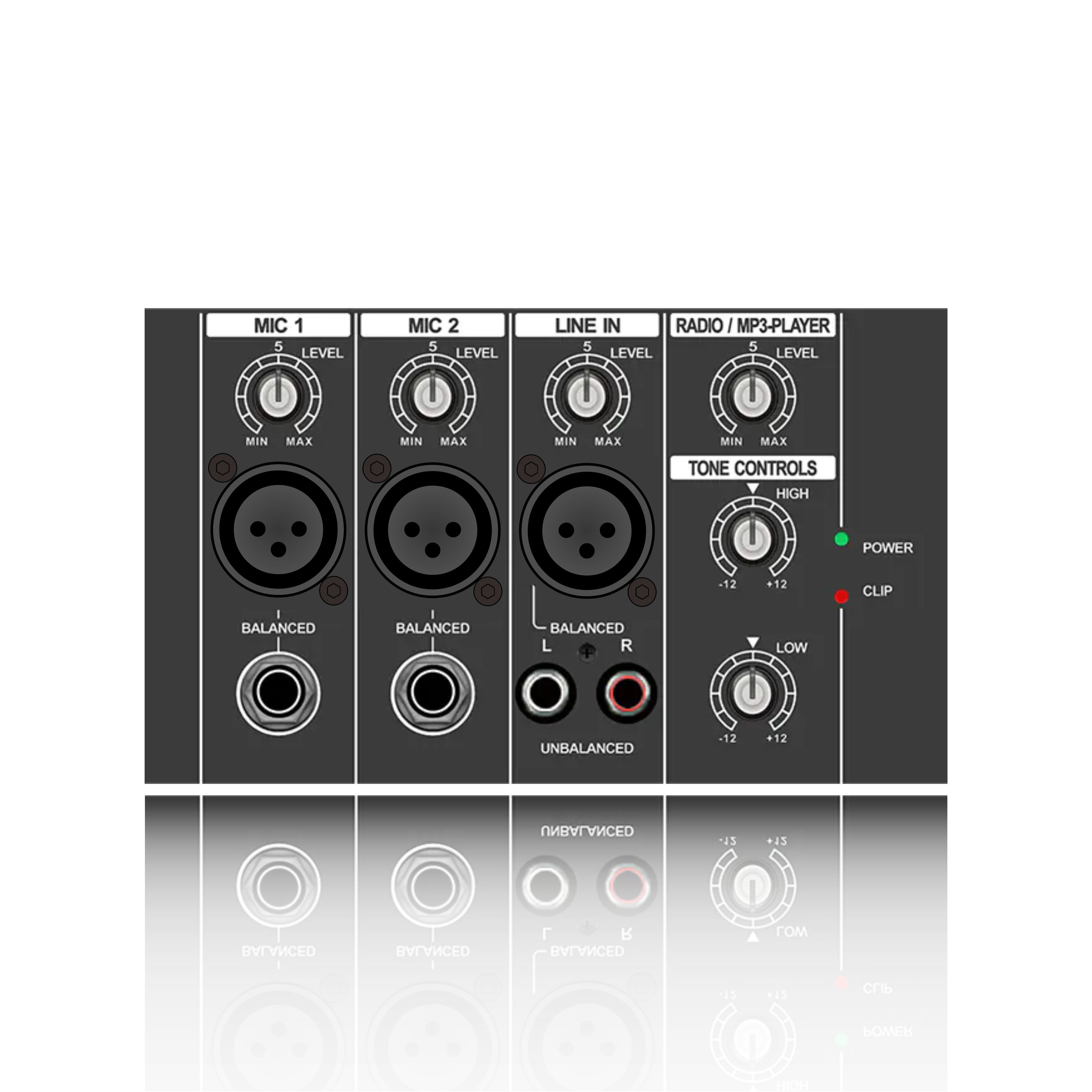 PL1: Treble and Bass EQ Control Horizontal Analog Functinal Module for Class AB Amplifier