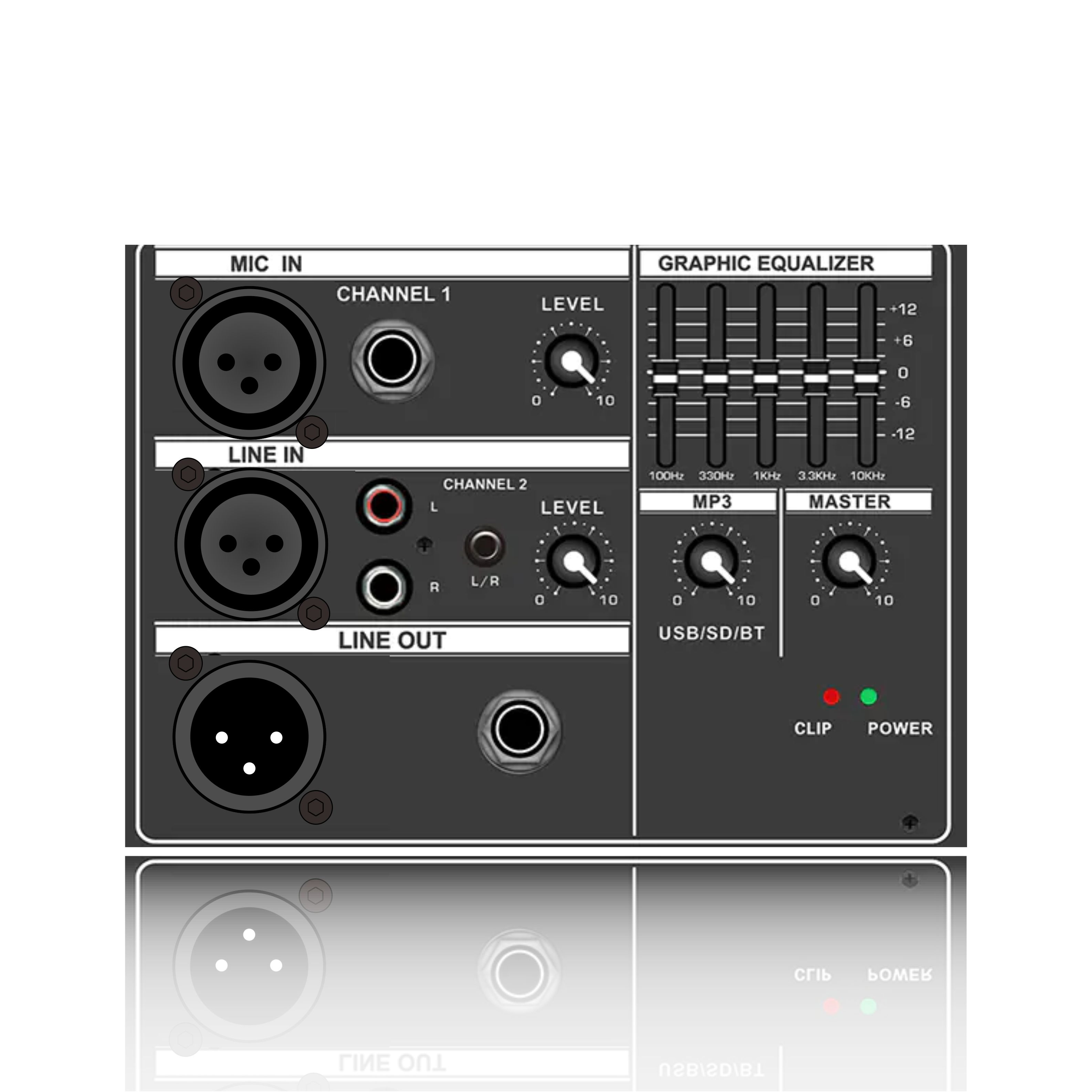 PL18: 5-Band Graphic Equalizer Electrical Frequency Division Functinal Module