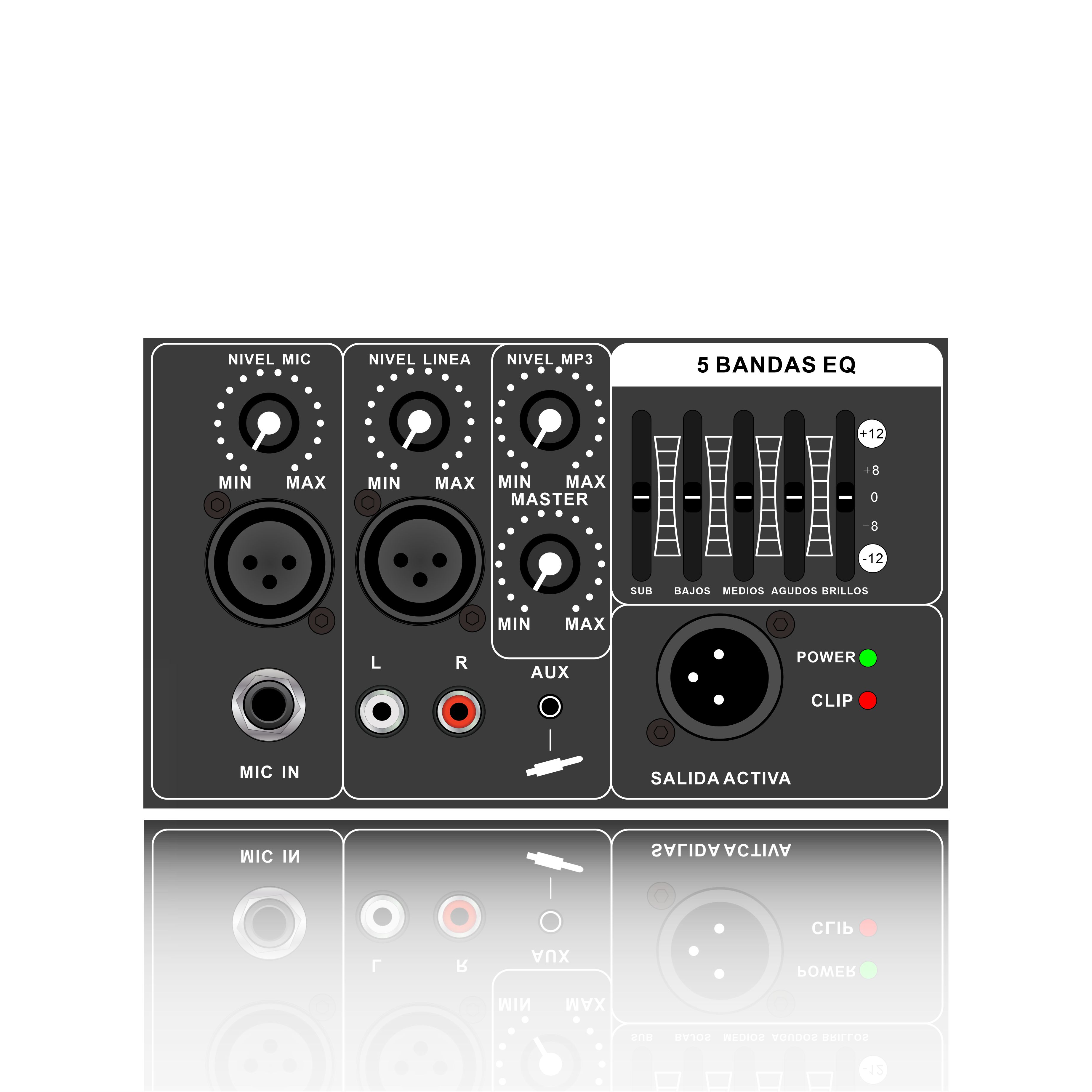 PL79: Balanced Output with 5-band Graphic Equalizer Horizontal Analog Functinal Module for Class AB Amplifier